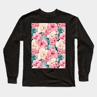 #4 Floral Pattern. Orchid Flower Pattern. Long Sleeve T-Shirt